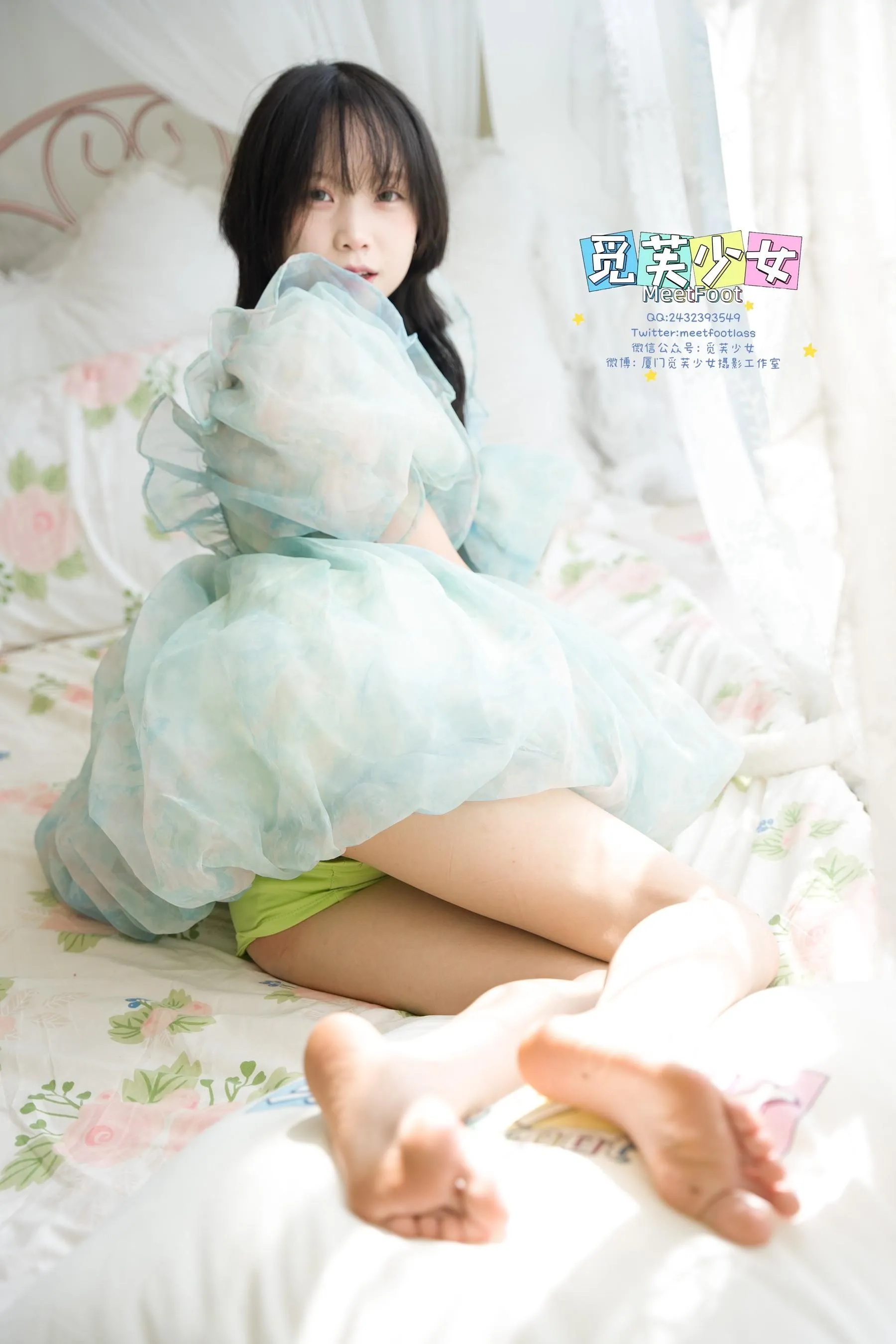 觅芙少女 NO.033 小婉-一袭蓝色纱裙构筑今晚浪漫的梦境-PIC [249P]插图